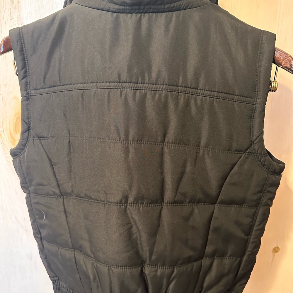 🆑 Calvin Klein Performance Puffer Vest black silver hardware size Small - Picture 2 of 11